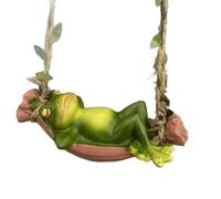Grenouille balançoire décorative à suspendre pour terrasse et cour Vert 12 cm