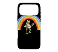 Grenouille Banjo Rainbow Musique Mignon Rétro Illustration Coque pour iPhone 17 Pro Max