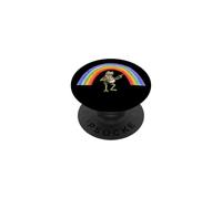 Grenouille Banjo Rainbow Musique Mignon Rétro Illustration PopSockets PopGrip Adhésif