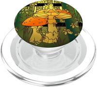 Grenouille Bizarre Assise sur Champignon dans la forêt des Contes de fées PopSockets PopGrip pour MagSafe