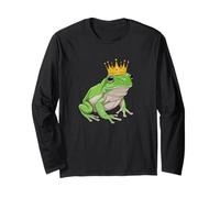 Grenouille Blanche Portant Une Couronne australienne Verte Manche Longue