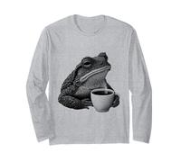 Grenouille Café Gravure Crapaud Humour Art Design Manche Longue