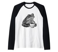 Grenouille Café Gravure Crapaud Humour Art Design Manche Raglan