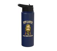 Grenouille Café Humour Pensées Excessives Stainless Steel Insulated Water Bottle
