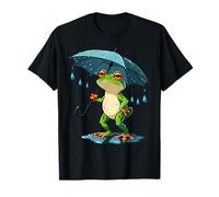Grenouille Calme avec Parapluie sous la Pluie T-Shirt