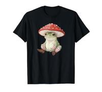 Grenouille Champignon Forêt Nature Esthétique Cottagecore T-Shirt Graphique avec Valeur