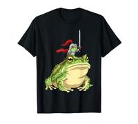 Grenouille Chevalier chevauchant Une Grenouille à Cornes Fantaisie médiévale T-Shirt