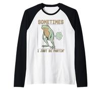 Grenouille Comique Pète Humour Pixel Art Rétro Manche Raglan