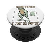 Grenouille Comique Pète Humour Pixel Art Rétro PopSockets PopGrip Adhésif
