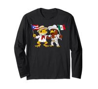 Grenouille Coquí Porto Rico Aigle mexicain Drapeau Mexique Manche Longue