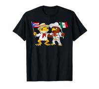 Grenouille Coquí Porto Rico Aigle mexicain Drapeau Mexique T-Shirt
