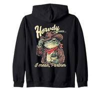 Grenouille Cowboy Western Howdy Pardner Rétro Vintage Sweat à Capuche