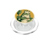 Grenouille crème avec Une Couronne en Papier pour Les Amateurs de Grenouilles PopSockets PopGrip pour MagSafe