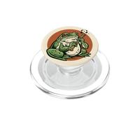 Grenouille crème Jouant d'une Petite flûte pour Les Amateurs de Grenouilles PopSockets PopGrip pour MagSafe