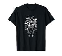 Grenouille Croissant de Lune médite Parmi Les Champignons mystiques T-Shirt