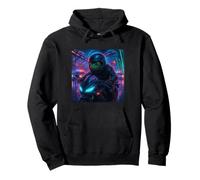 Grenouille Cyberpunk Rider Moto Biker Synthwave Sweat à Capuche