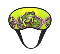 Grenouille dans un étang C'est un masque pour les yeux à bord noir. Le masque doux pour les yeux peut améliorer la qualité du sommeil et est adapté pour l'intérieur, l'extérieur et les voyages.