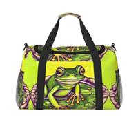 Grenouille dans un étang. C'est un sac de voyage à main avec une grande capacité et multifonctionnel, un incontournable pour les voyages en plein air