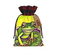 Grenouille dans un étang Sac de rangement léger et beau avec cordon de serrage pour divers festivals