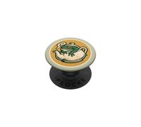 Grenouille dans Une théière pour Les Amateurs de Grenouilles, Les Fans de cottagecore PopSockets PopGrip Adhésif