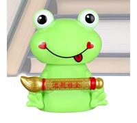 Grenouille dansante solaire - Figurine solaire à tête secouante | Grenouille à tête branlante pour tableau de bord | Décoration de bureau de voiture, console centrale