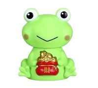 Grenouille dansante solaire - Figurine solaire à tête secouante | Grenouille à tête branlante pour tableau de bord | Décoration de bureau de voiture, console centrale