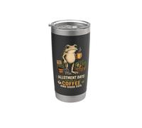 Grenouille de jardinage, amoureux du café et parcelle de lotissement Gobelet isotherme en acier inoxydable double paroi