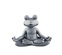 Grenouille de yoga en résine, statue de jardin grenouille, figurine miniature de grenouille méditante, figurine de grenouille de Bouddha zen, statue de grenouille simulée