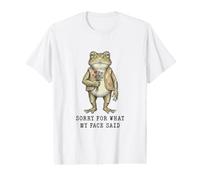 Grenouille Désolée pour ce Que disait Mon Visage Sarcastic Sassy T-Shirt Graphique avec Valeur