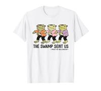 Grenouille d'halloween Amusante « The Swamp Sent Us » Zombie Monster Fun T-Shirt