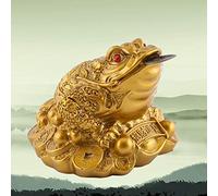 Grenouille Dorée Grenouille À Trois Pattes Feng Shui Goods Trépied Grenouille Amulette Figure Business Prospérité Bonne Chance Bonne Chance Feng Shui Goods Good Luck Figure (Bronze, S 6 * 6 * 5Mm)