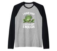Grenouille drôle et en colère, j'en AI Juste Assez Manche Raglan