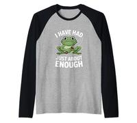 Grenouille drôle et en colère, j'en AI Juste Assez Manche Raglan