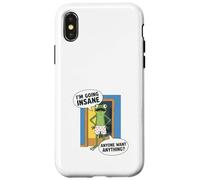 Grenouille Drôle Je Deviens Fou Humour Meme Coque pour iPhone X/XS