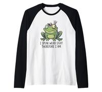 Grenouille drôle, Je Parle de Choses bizarres, Donc Je suis Un Jeu de Mots Manche Raglan