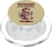 Grenouille drôle trop bénie pour être stressée PopSockets PopGrip pour MagSafe