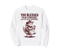 Grenouille drôle trop bénie pour être stressée Sweatshirt