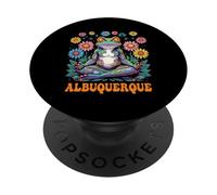 Grenouille fantaisiste de la Ville d'Albuquerque PopSockets PopGrip Adhésif