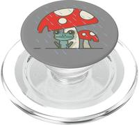 Grenouille fantaisiste se cachant de la Pluie sous Un Champignon PopSockets PopGrip pour MagSafe
