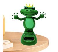 Grenouille - Fonction solaire animée, décoration amusante de tableau de bord - Figurine vivante offrant un divertissement fantaisiste - Adorable jouet de collection pour véhicules - Espace de travail