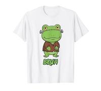 Grenouille Frankenstein Bruh Halloween T-Shirt Graphique avec Valeur, Homme, Blanc, S