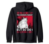Grenouille Gothique Japonaise Vintage The Horrors Persist But So Do I Sweat à Capuche