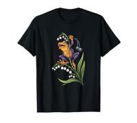 Grenouille grimpant au muguet Tenant Un fléau botanique T-Shirt