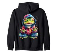 Grenouille Hoodie Coloré Drôle Animaux Motif Imprimé Sweat à Capuche
