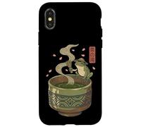 Grenouille Japonaise Matcha Tea Time Thé Vert Ukiyo-e Cottagecore Coque pour iPhone X/XS