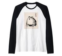Grenouille Japonaise Sumi-e Peinture Zen Art Illustration Manche Raglan