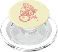 Grenouille jouant de la batterie drôle reptile batteur cool rock musicien PopSockets PopGrip pour MagSafe