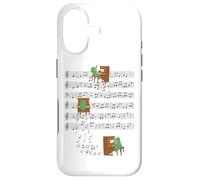 Grenouille Jouant du Piano Musique Amoureux de Grenouille Crapaud Crapaud Clef de Coque pour iPhone 17