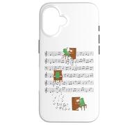 Grenouille Jouant du Piano Musique Amoureux de Grenouille Crapaud Crapaud Clef de Coque pour iPhone 16