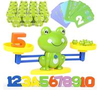 Grenouille Jouet éducatif pour les mathématiques avec balance et accessoires - Apprentissage ludique du comptage et du calcul pour enfants à partir de 3 ans